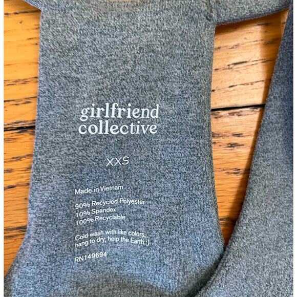 girlfriend collective Cleo Halter Bra in Alipine Heather Size XXS - Picture 4 of 4